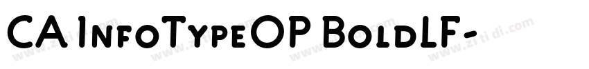 CA InfoTypeOP BoldLF字体转换